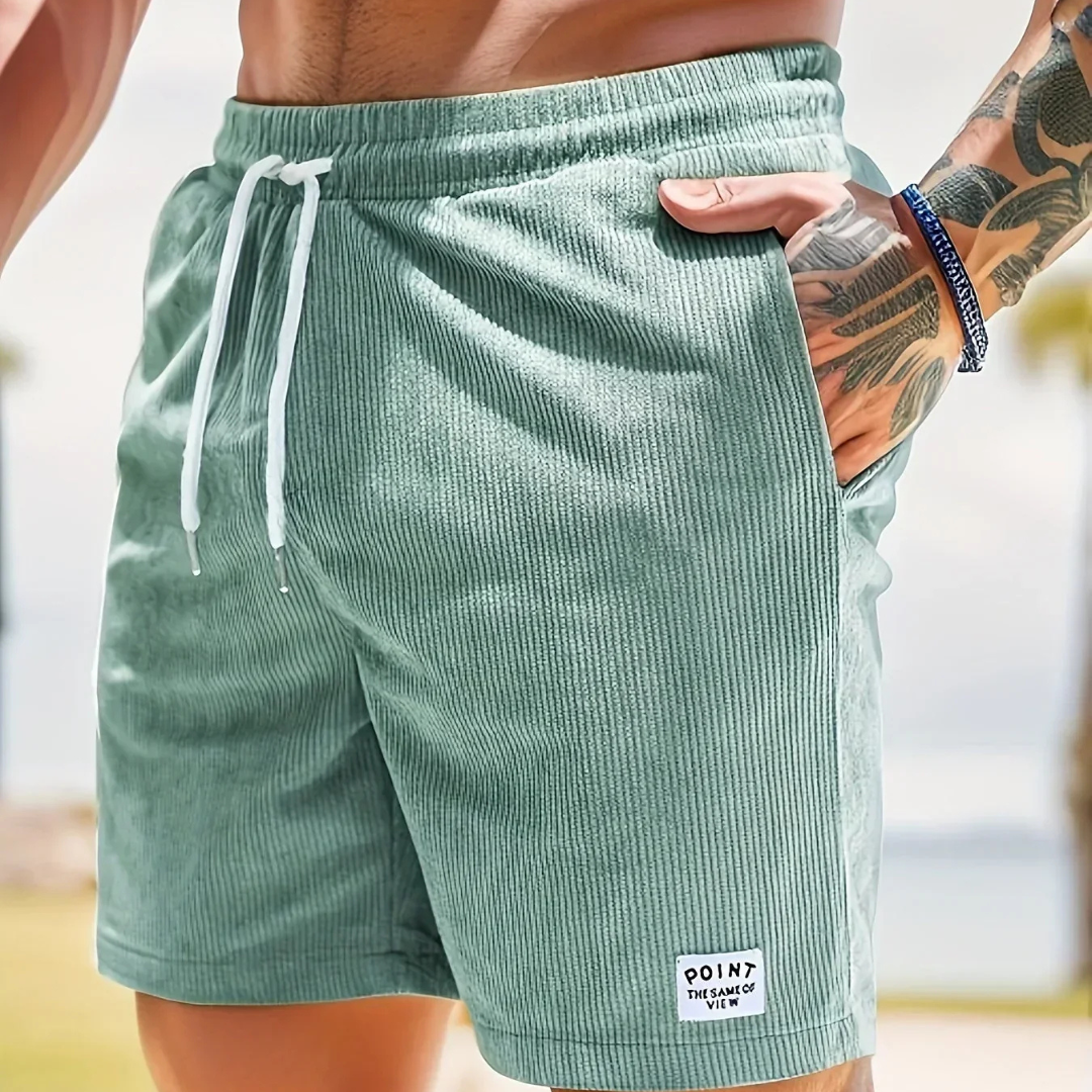 Alexander | Men's Classic Casual Corduroy Shorts-Metro Lane Plaza