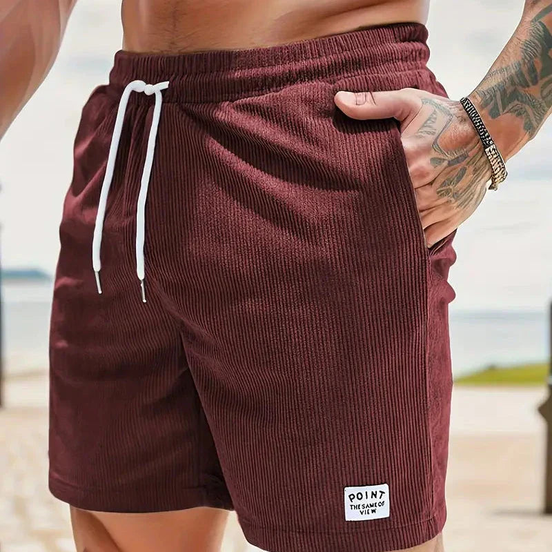Alexander | Men's Classic Casual Corduroy Shorts-Metro Lane Plaza