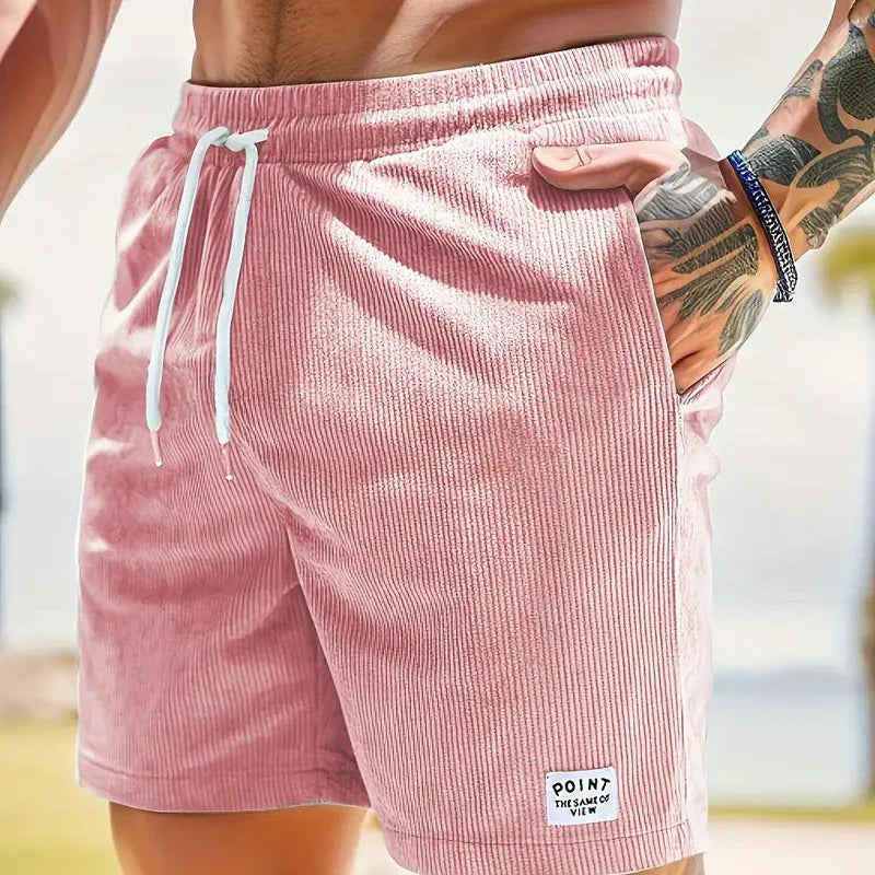 Alexander | Men's Classic Casual Corduroy Shorts-Metro Lane Plaza