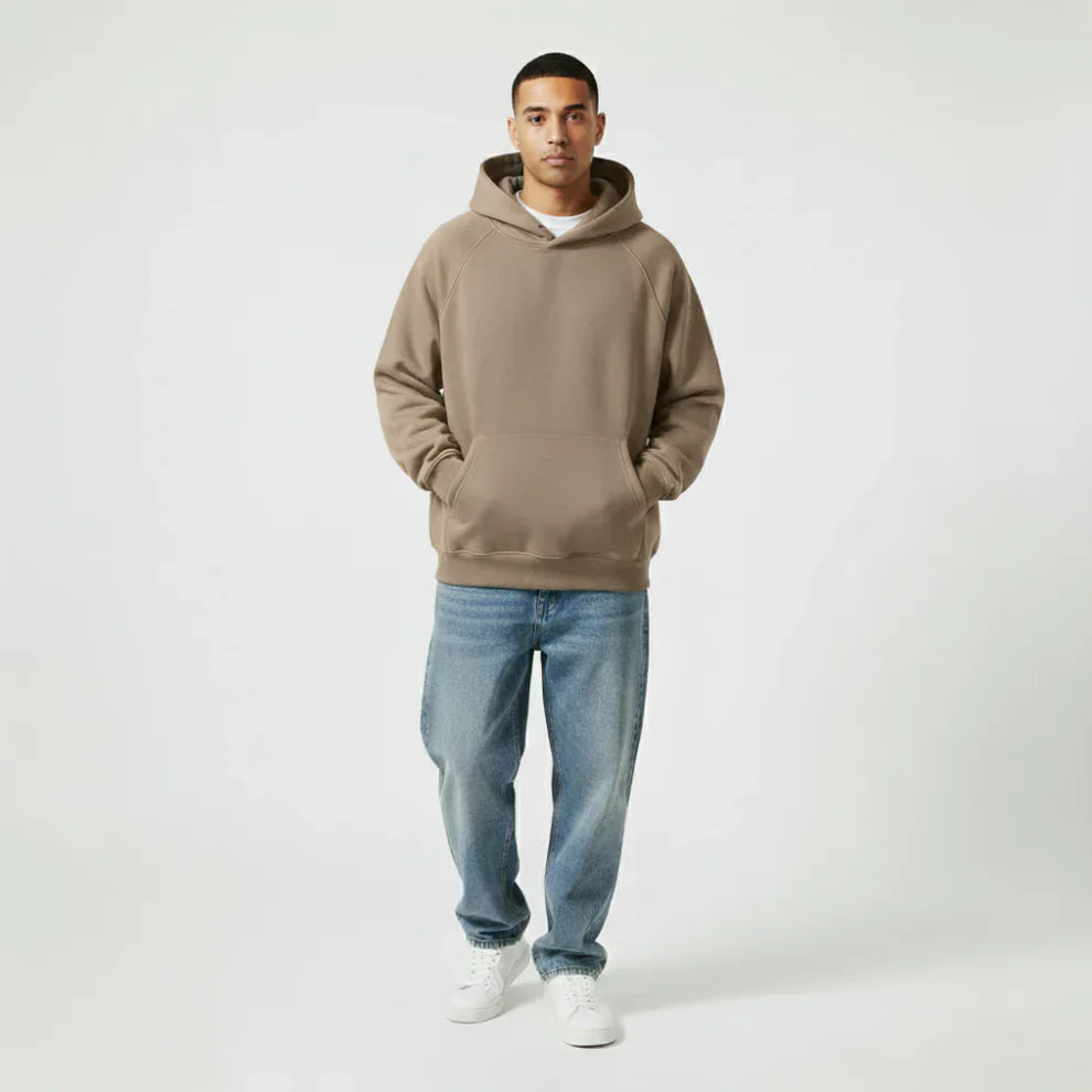 Xavier | Men's Oversized Minimalist Streetwear Hoodie-Metro Lane Plaza