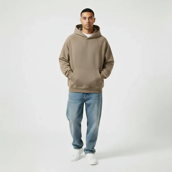 Xavier | Men's Oversized Minimalist Streetwear Hoodie-Metro Lane Plaza