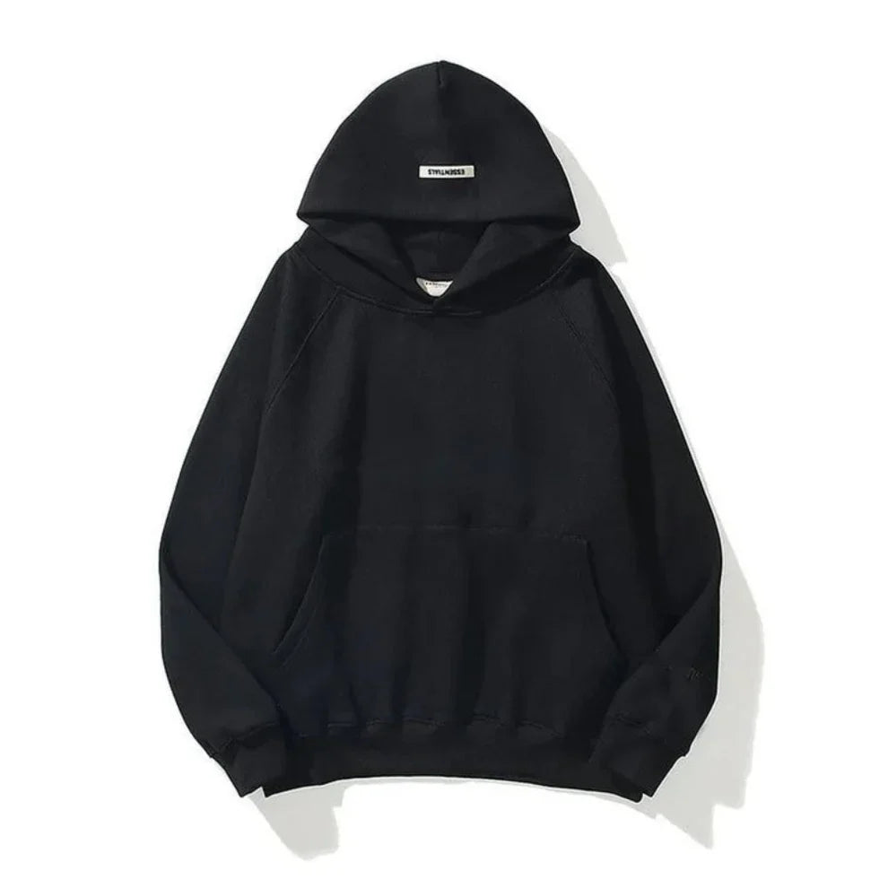Xavier | Men's Oversized Minimalist Streetwear Hoodie-Metro Lane Plaza