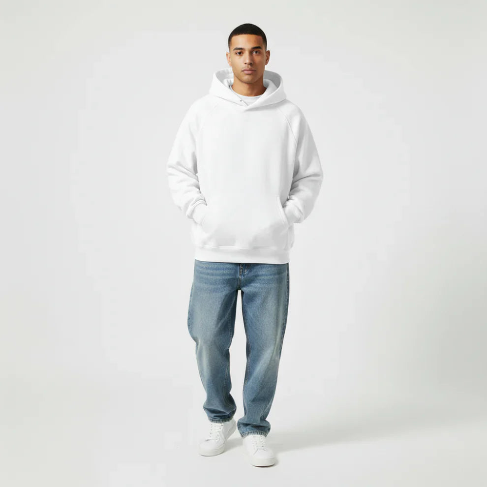 Xavier | Men's Oversized Minimalist Streetwear Hoodie-Metro Lane Plaza