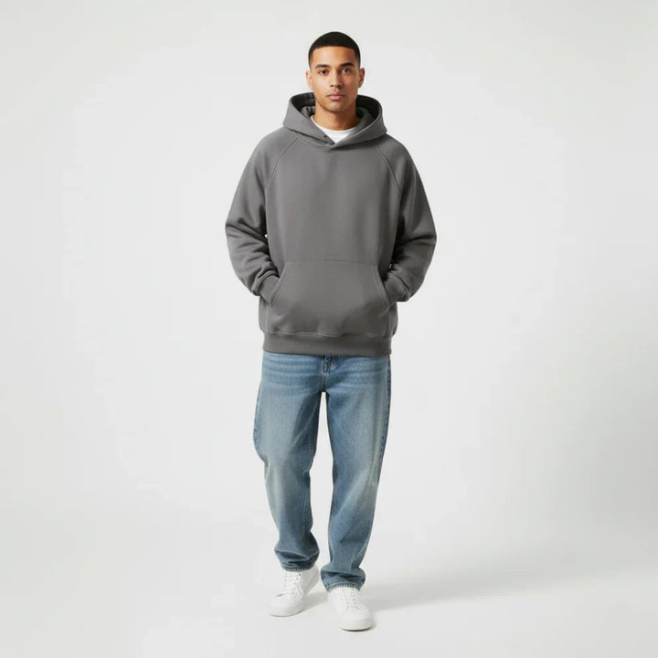 Xavier | Men's Oversized Minimalist Streetwear Hoodie-Metro Lane Plaza