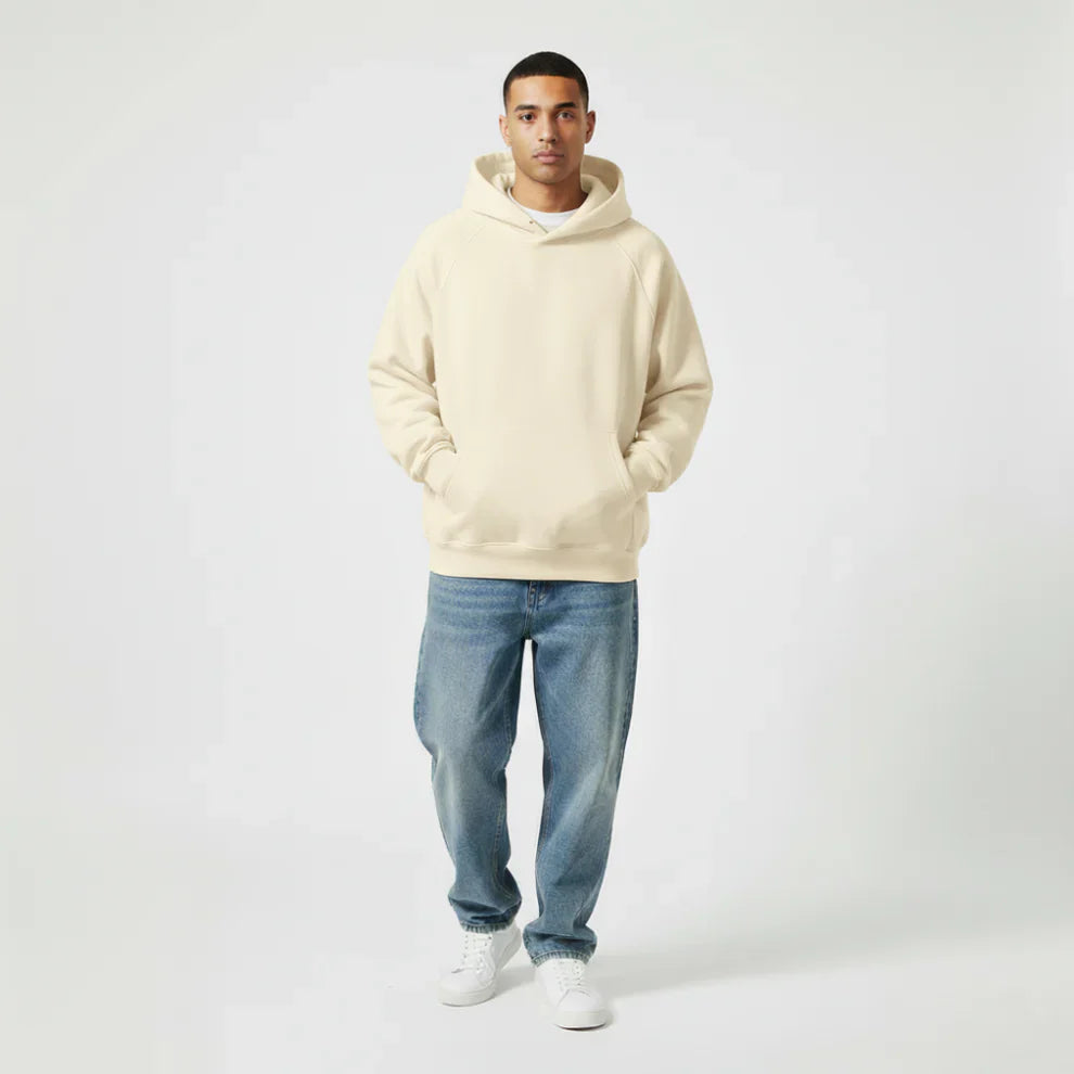 Xavier | Men's Oversized Minimalist Streetwear Hoodie-Metro Lane Plaza