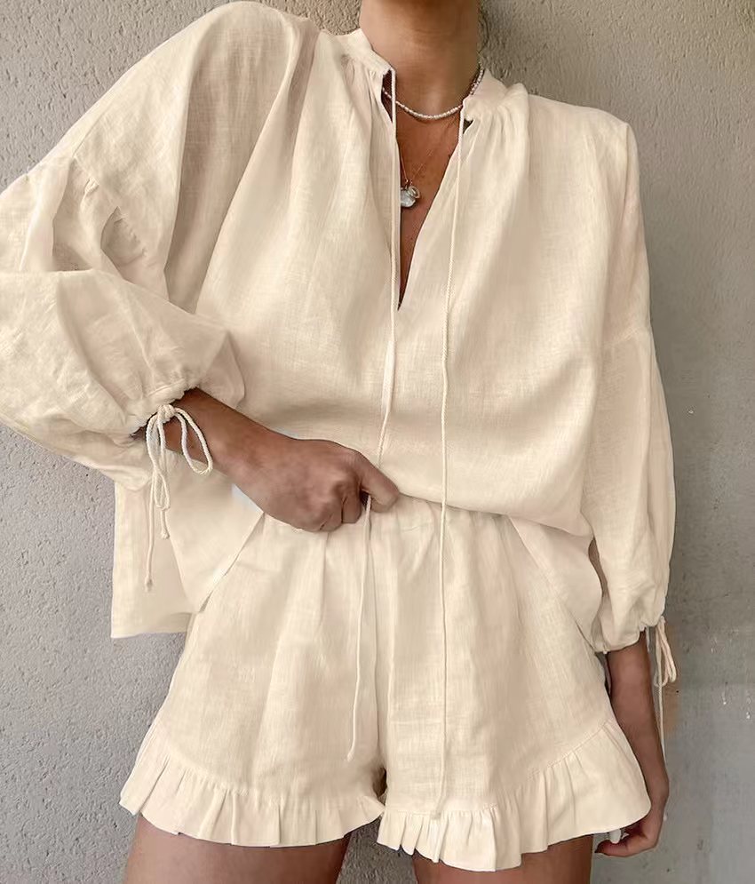 Amelia | Women's Elegant Airy Summer Two-Piece Outfit-Metro Lane Plaza