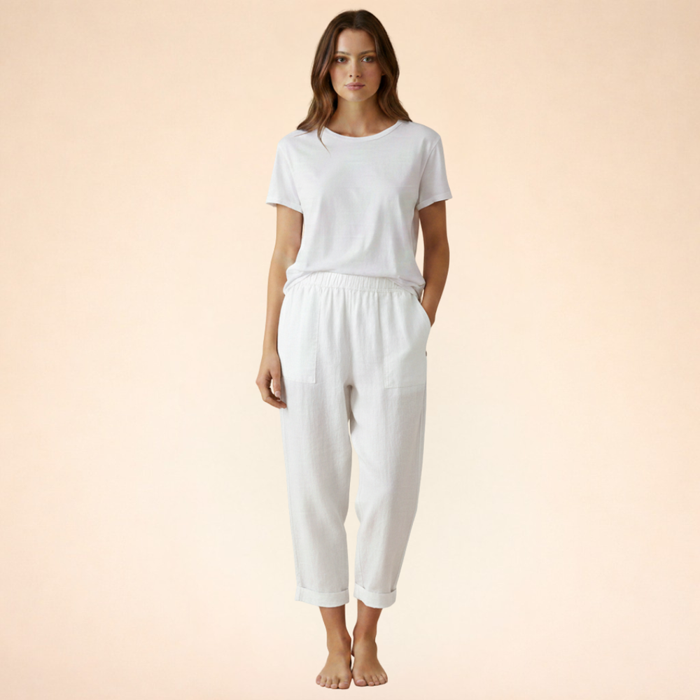 Isobel | Women's Soft Touch Pocket Trousers-Metro Lane Plaza