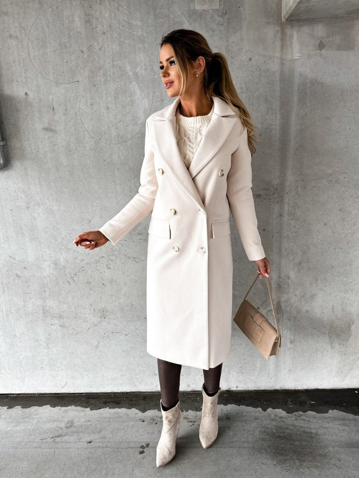 Women's Elegant Fit Stylish Long Coat-Metro Lane Plaza