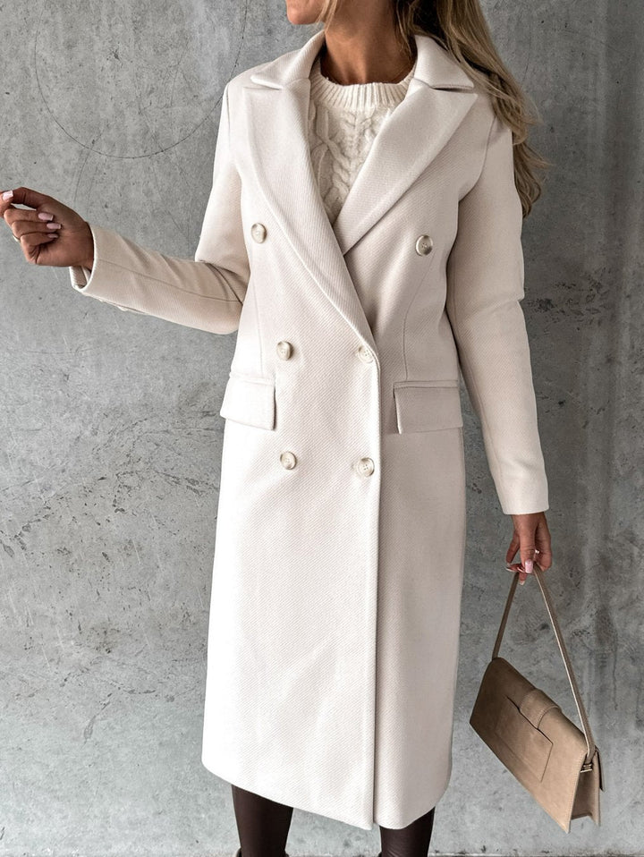 Women's Elegant Fit Stylish Long Coat-Metro Lane Plaza