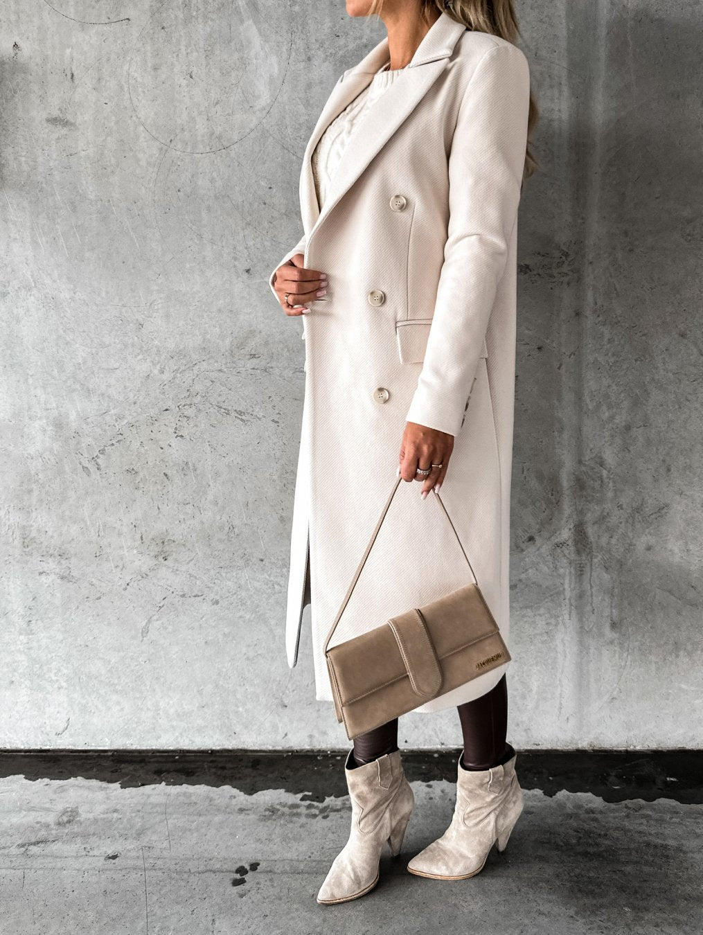 Women's Elegant Fit Stylish Long Coat-Metro Lane Plaza