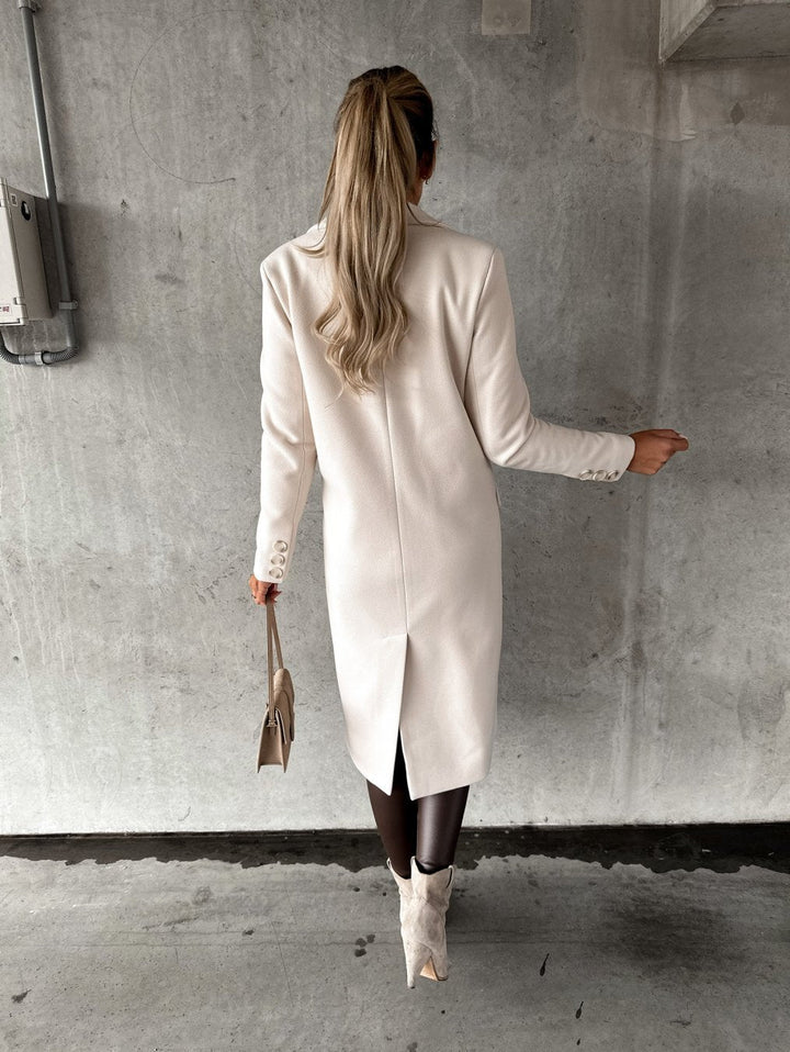 Women's Elegant Fit Stylish Long Coat-Metro Lane Plaza