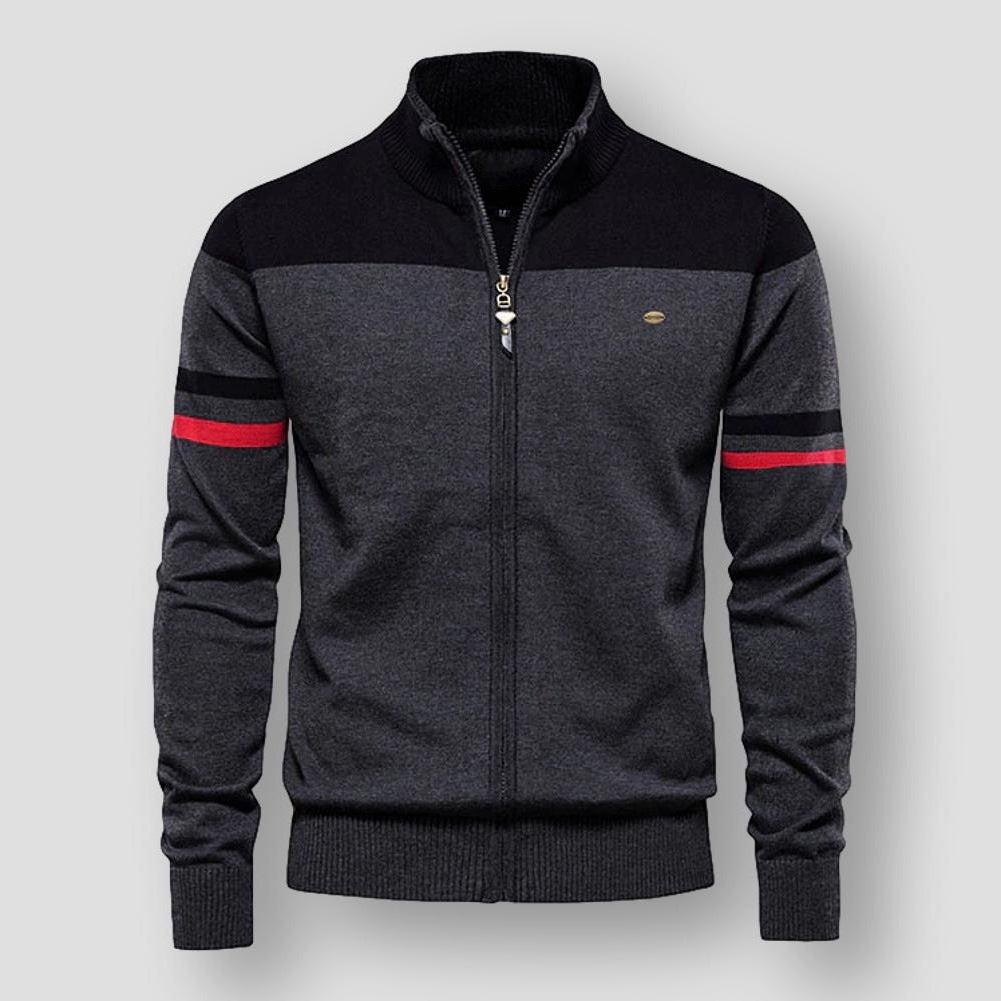 Herrenjacke mit Reißverschluss und Colour-Blocking