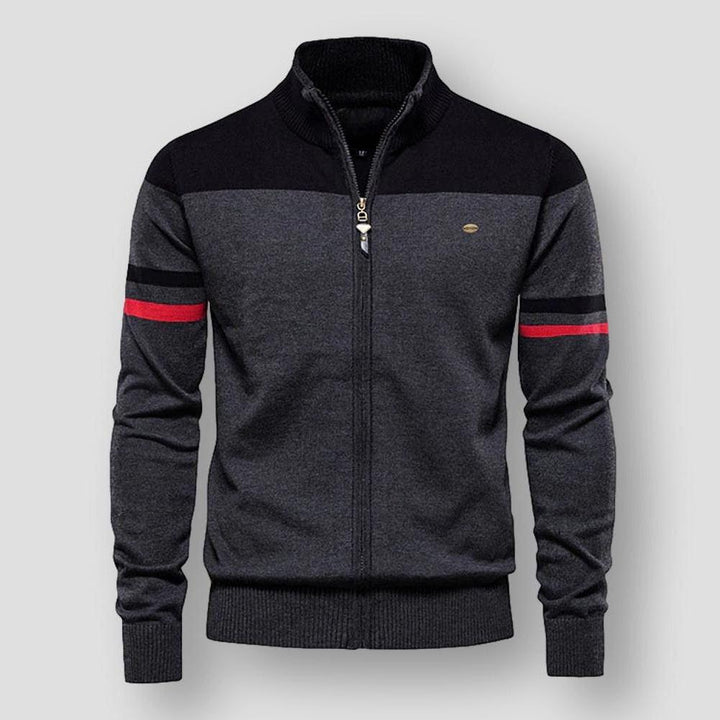 Herrenjacke mit Reißverschluss und Colour-Blocking