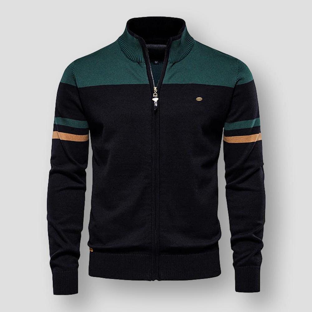 Herrenjacke mit Reißverschluss und Colour-Blocking