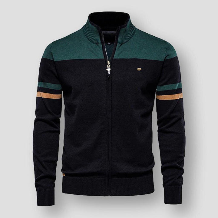 Herrenjacke mit Reißverschluss und Colour-Blocking