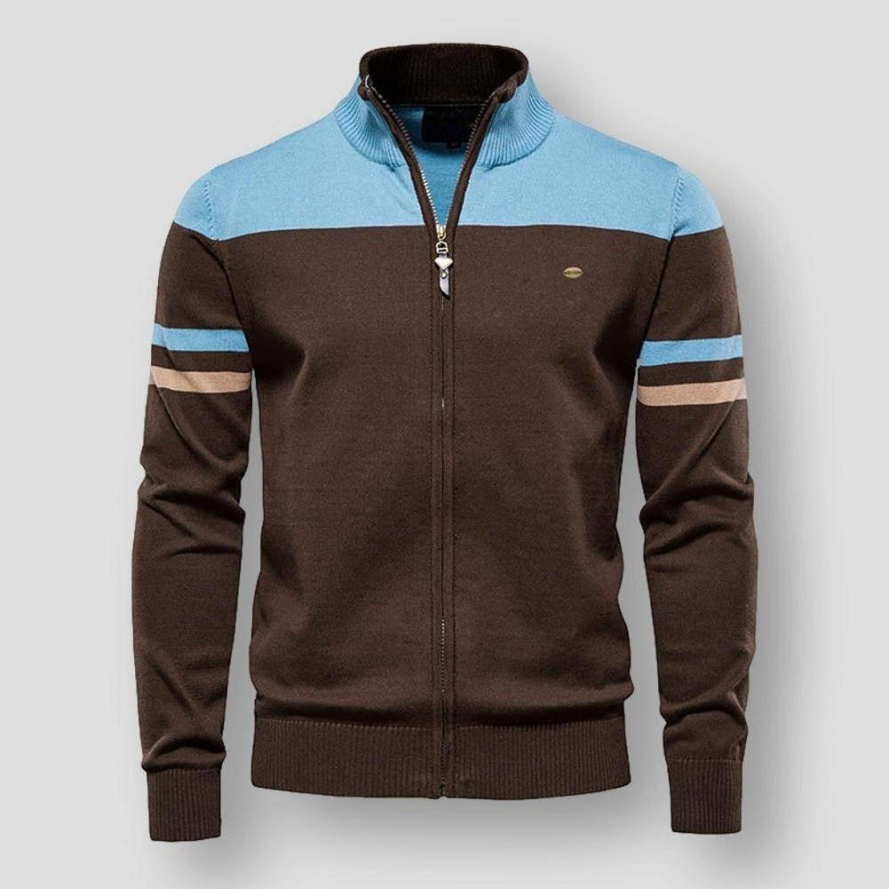 Herrenjacke mit Reißverschluss und Colour-Blocking