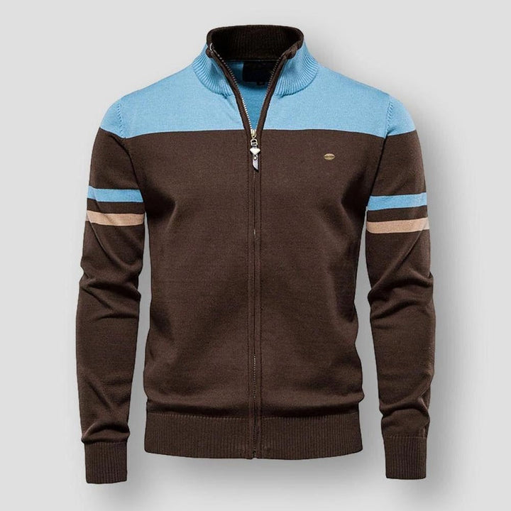 Herrenjacke mit Reißverschluss und Colour-Blocking