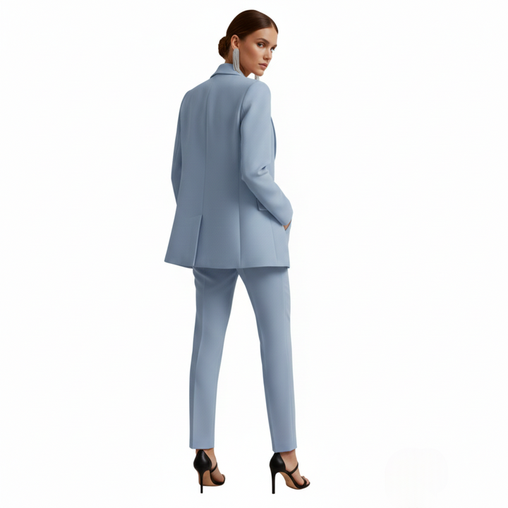 Natasha | Women's Elegant Double-Breasted Tailored Suit Set-Metro Lane Plaza
