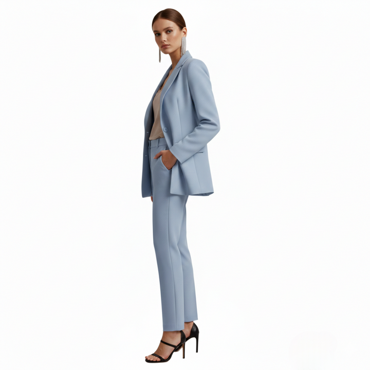 Natasha | Women's Elegant Double-Breasted Tailored Suit Set-Metro Lane Plaza