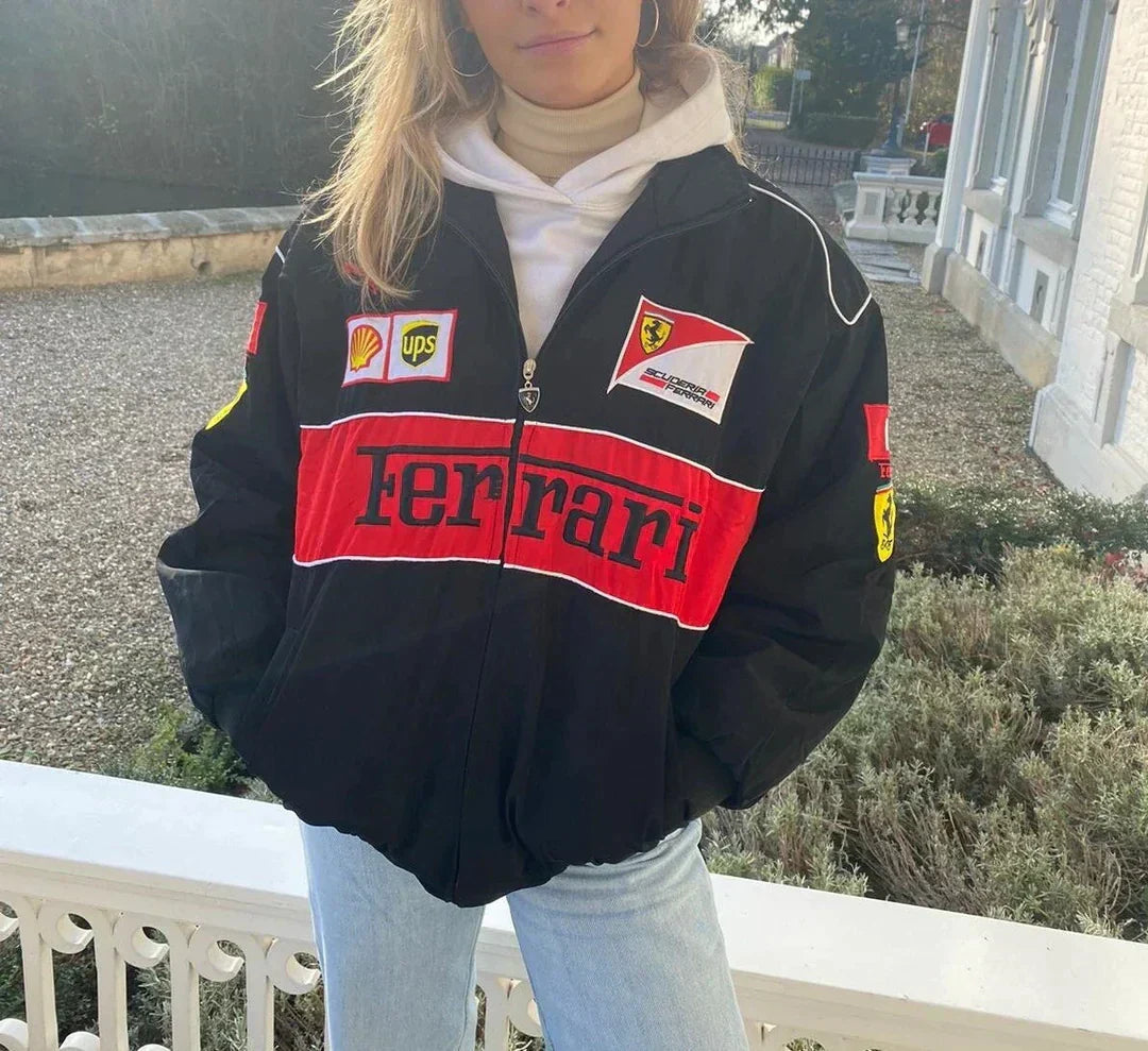 Catherine | Women's Elegant and Durable Racer Jacket-Metro Lane Plaza