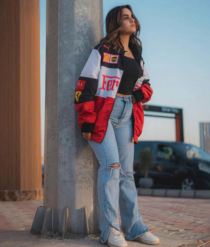 Catherine | Women's Elegant and Durable Racer Jacket-Metro Lane Plaza