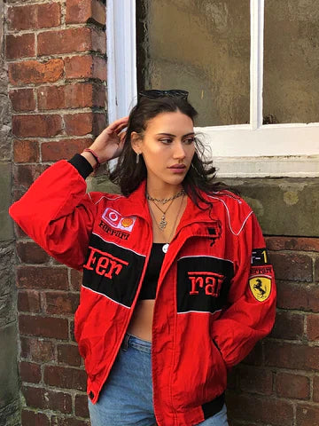 Catherine | Women's Elegant and Durable Racer Jacket-Metro Lane Plaza