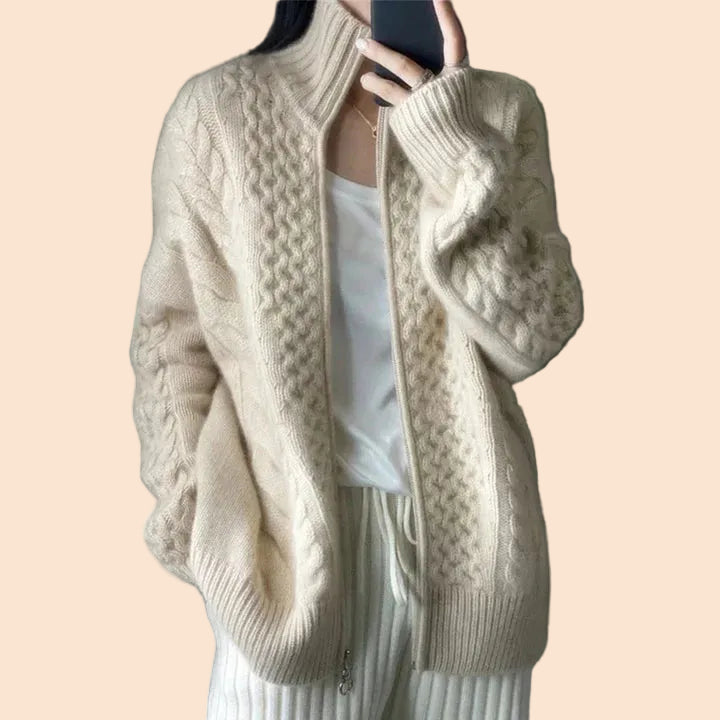 Nerina | Women's Soft and Elegant Cashmere Cardigan-Metro Lane Plaza