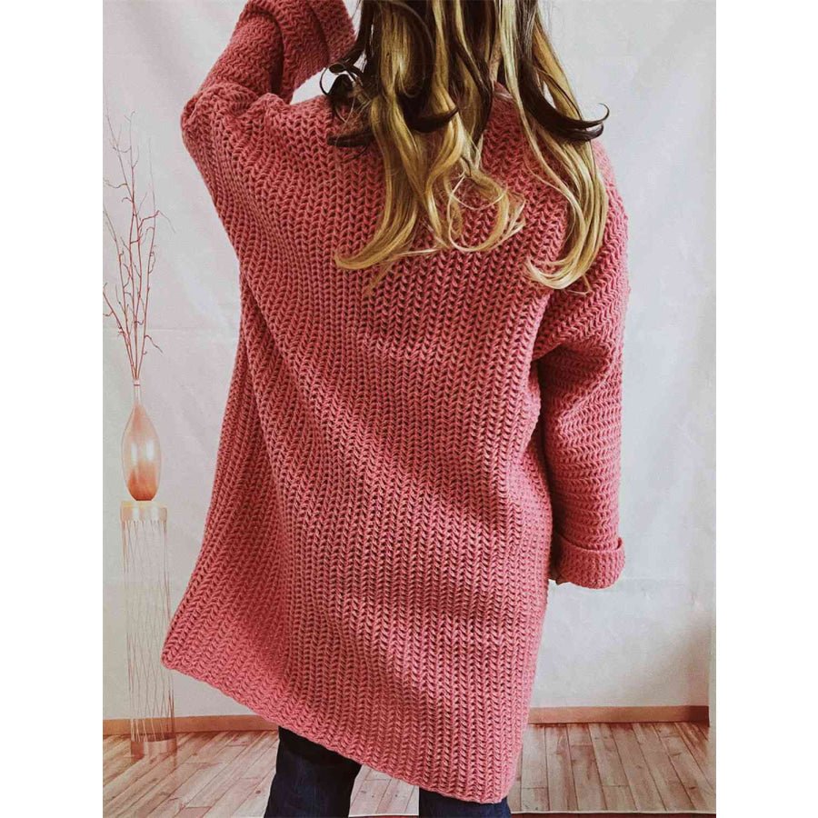 Women's Oversized Open Front Chunky Knit Winter Cardigan