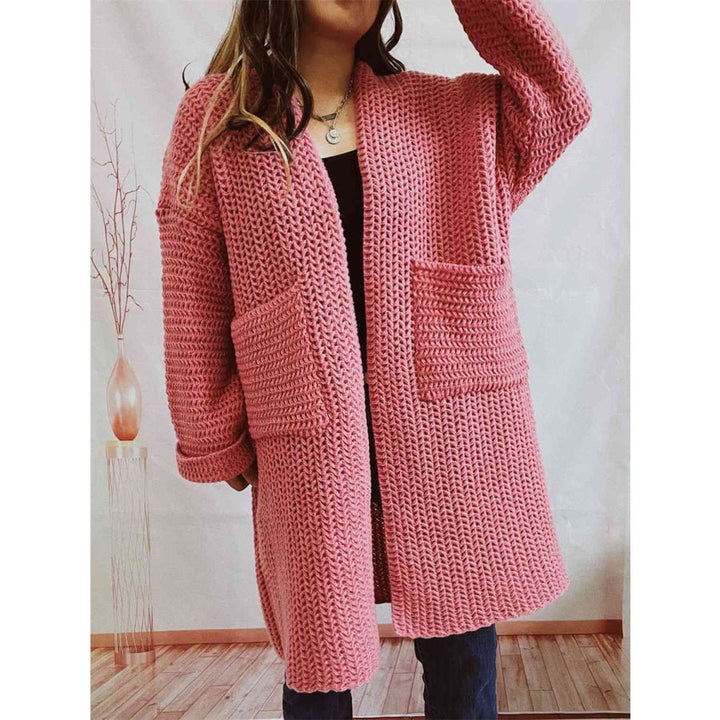 Women's Oversized Open Front Chunky Knit Winter Cardigan