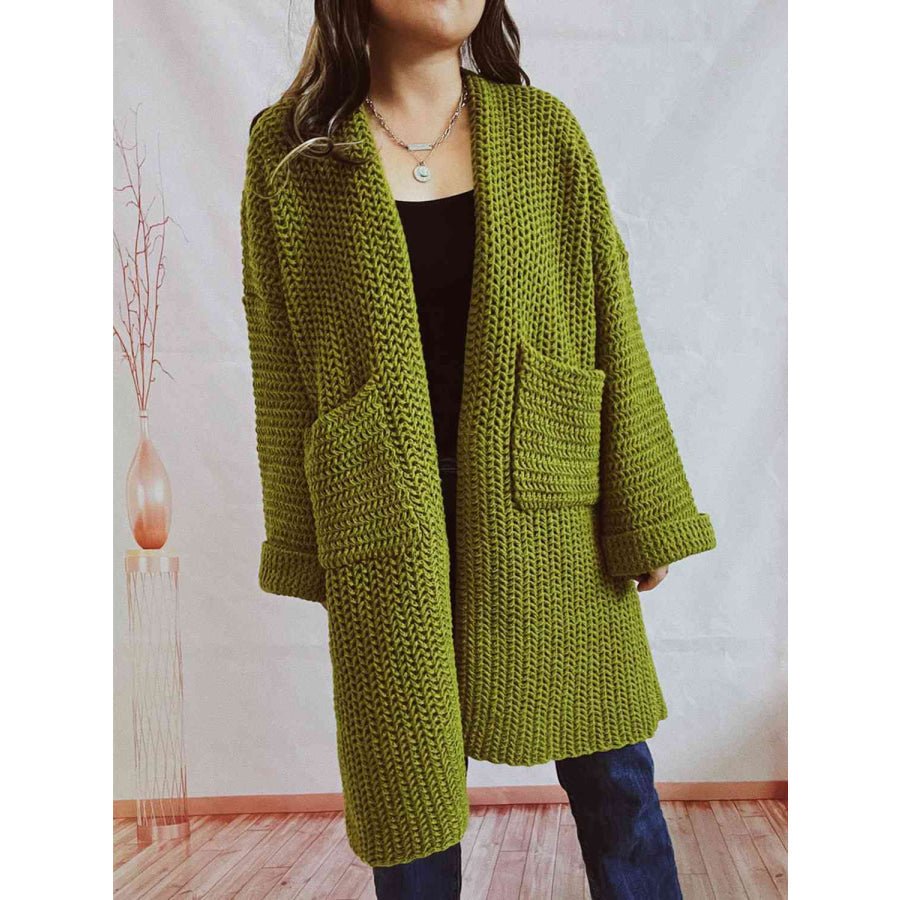 Women's Oversized Open Front Chunky Knit Winter Cardigan
