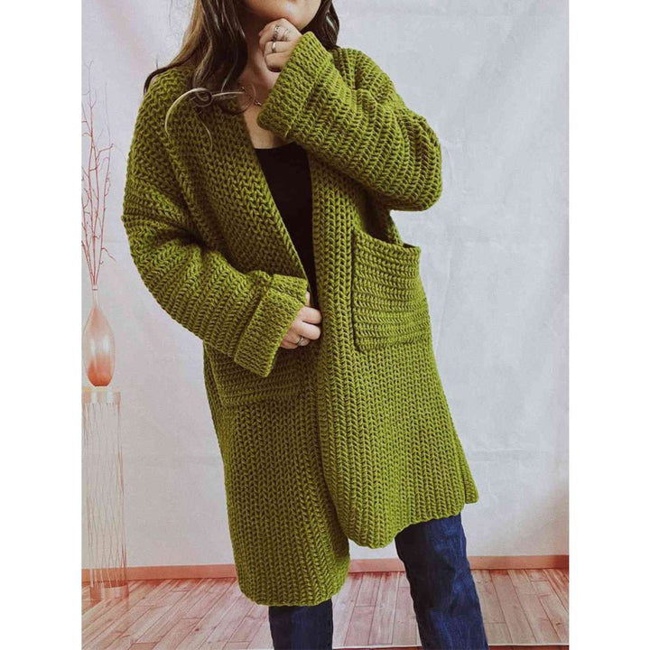 Cárdigan de punto grueso extragrande para mujer, ideal para el invierno