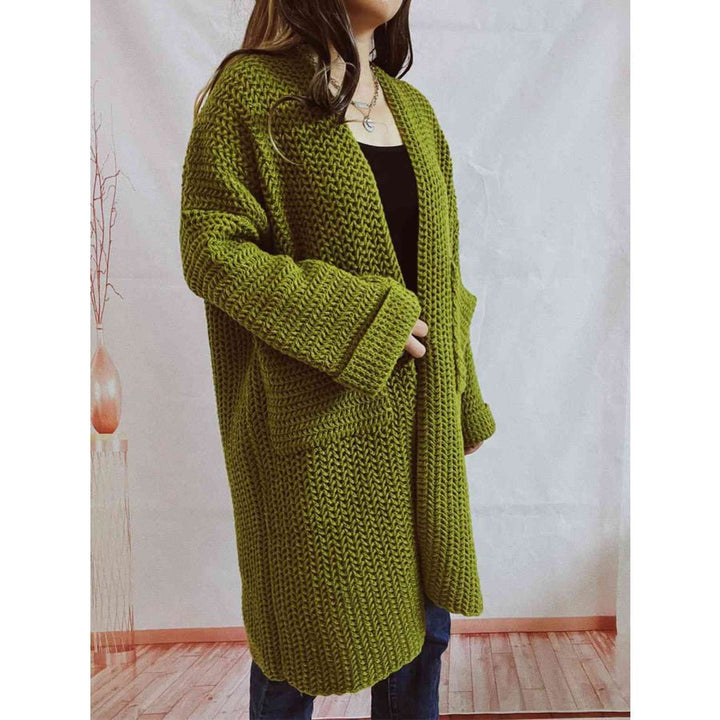 Women's Oversized Open Front Chunky Knit Winter Cardigan