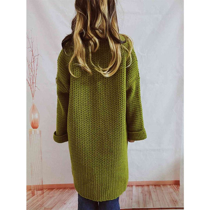 Women's Oversized Open Front Chunky Knit Winter Cardigan