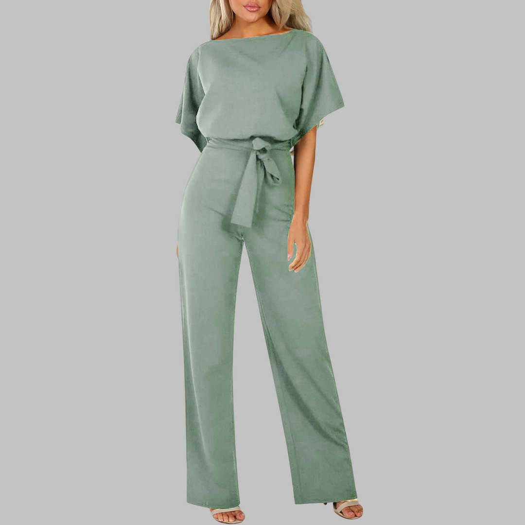 Nova | Women's Belted Wide-Leg Elegant Jumpsuit-Metro Lane Plaza