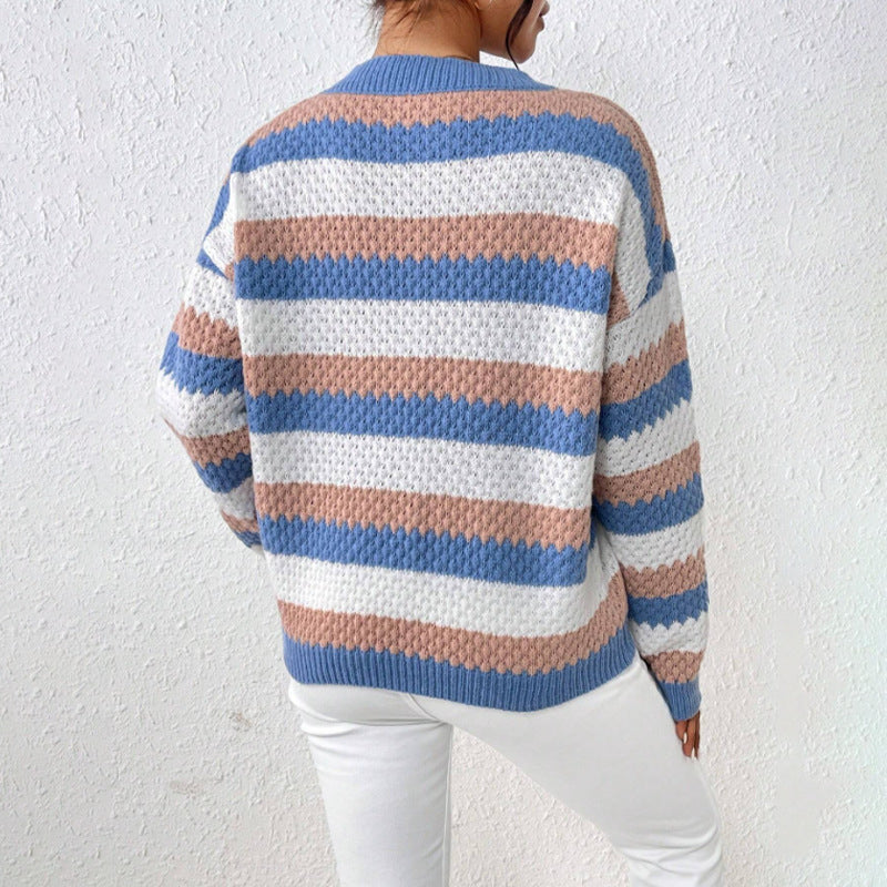 Oversized sweatshirt med rund hals til kvinder
