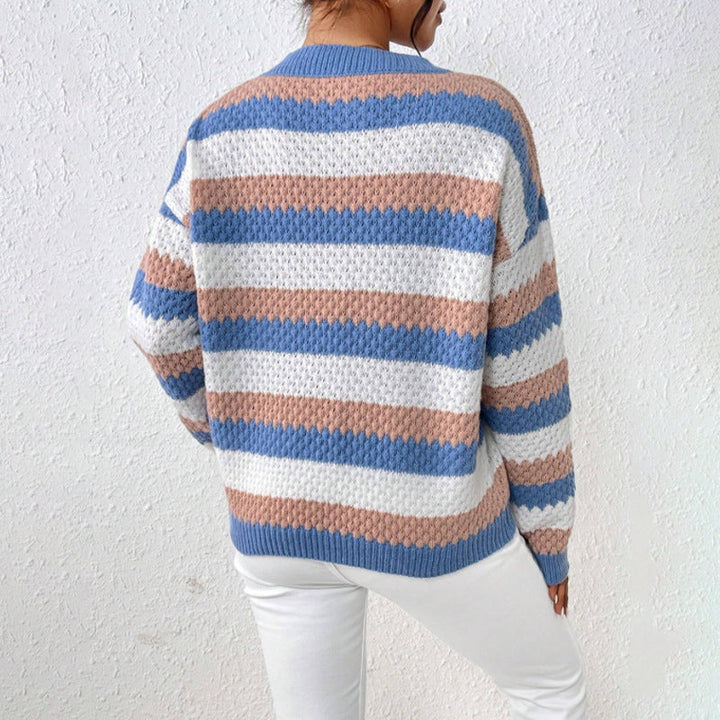 Oversized sweatshirt med rund hals til kvinder