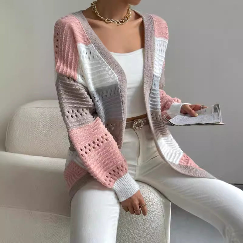 Gilet cardigan oversize ouvert pour femme