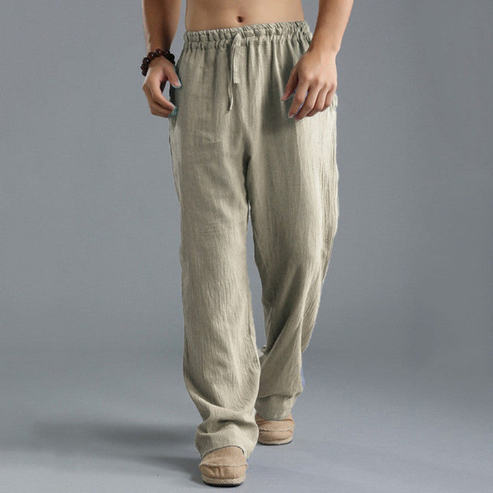 Men's Breathable Comfortable Linen Trousers for Stylish Look-Metro Lane Plaza