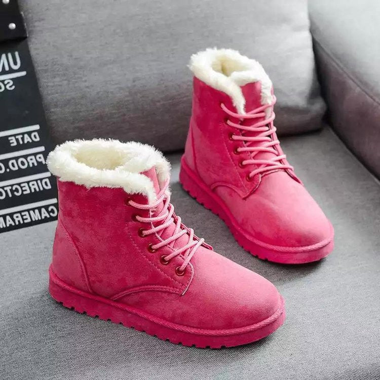 Women's Fur-Lined Winter Boots for Cold Weather