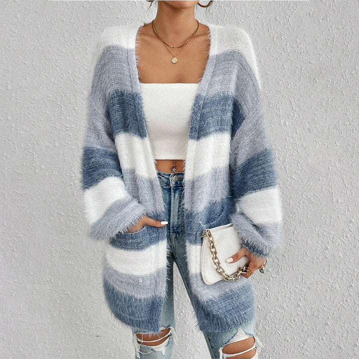 Oversized strikket cardigan-sweater til kvinder