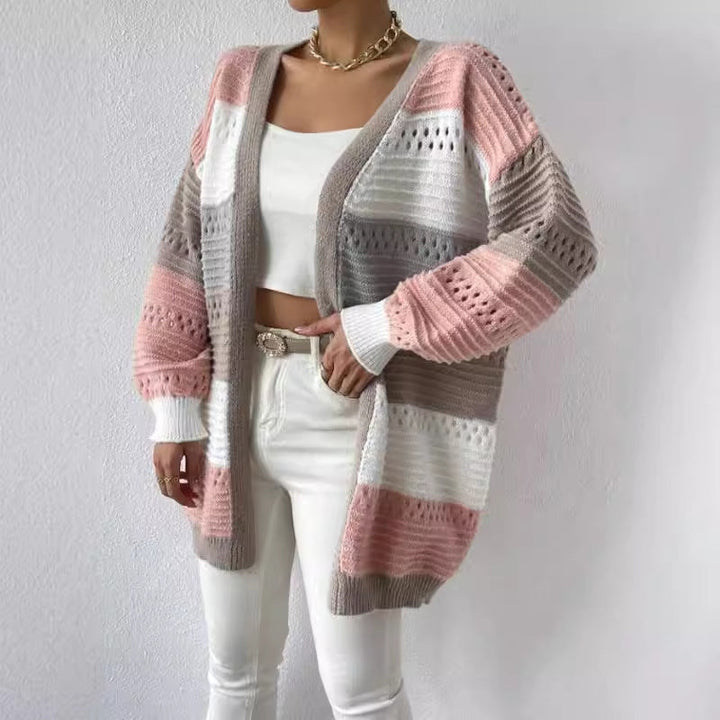 Gilet cardigan oversize ouvert pour femme