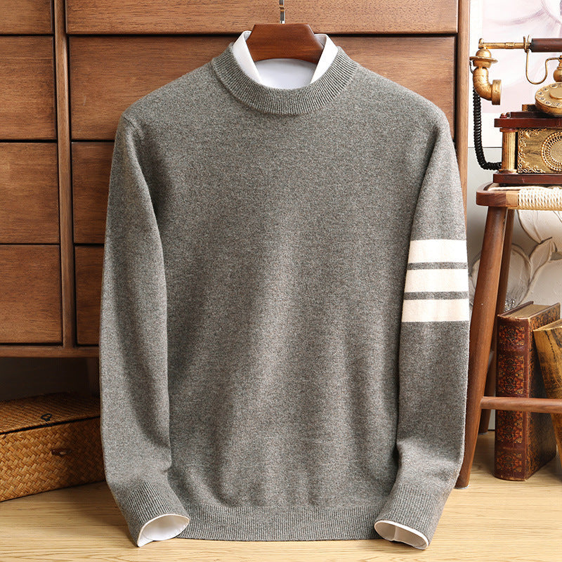 Lambswoolsweater til mænd i klassisk London-stil