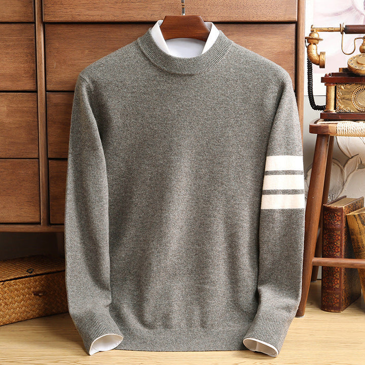 Lambswoolsweater til mænd i klassisk London-stil