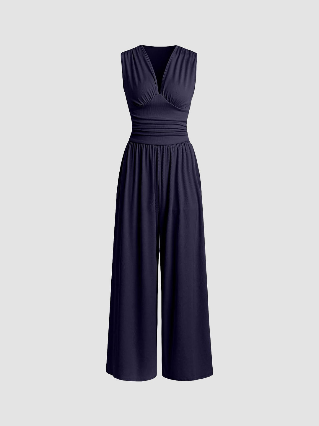 Chic ærmeløs jumpsuit med brede ben til kvinder