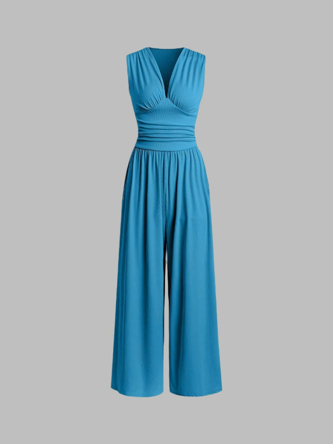 Chic ærmeløs jumpsuit med brede ben til kvinder