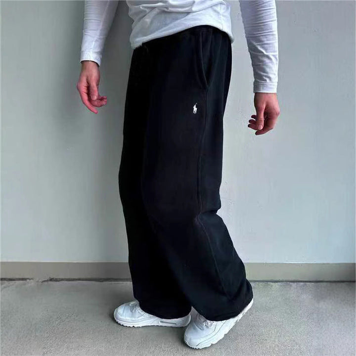 Men's Classic Fleece Jogging Pants with Pockets for Comfort-Metro Lane Plaza