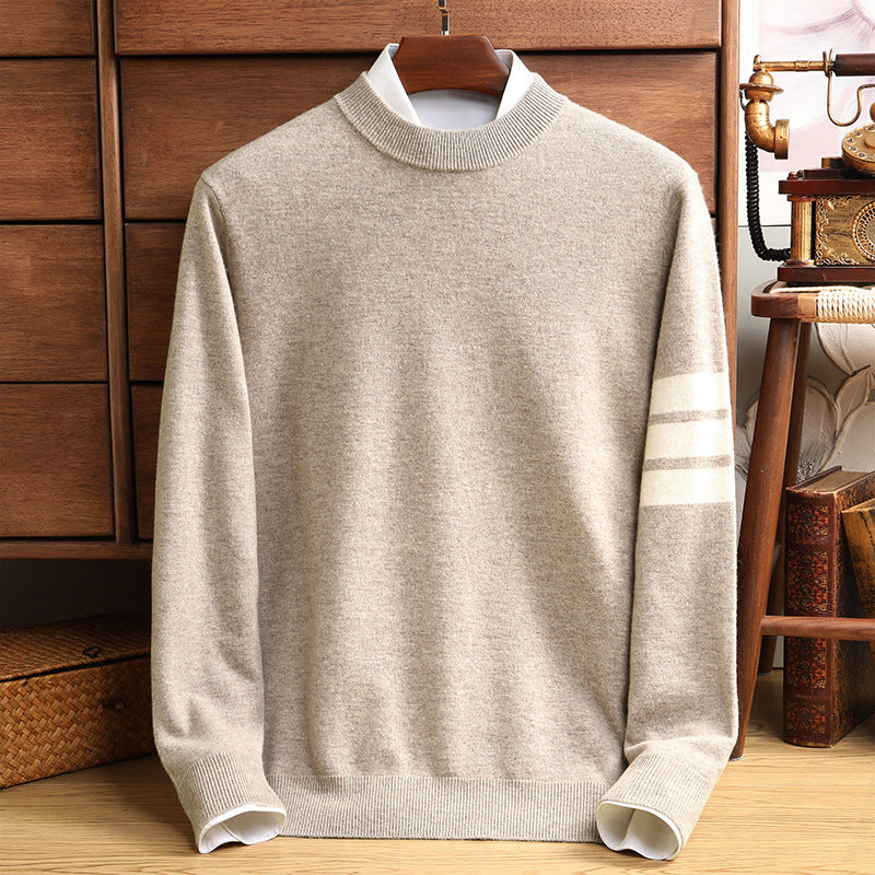 Lambswoolsweater til mænd i klassisk London-stil