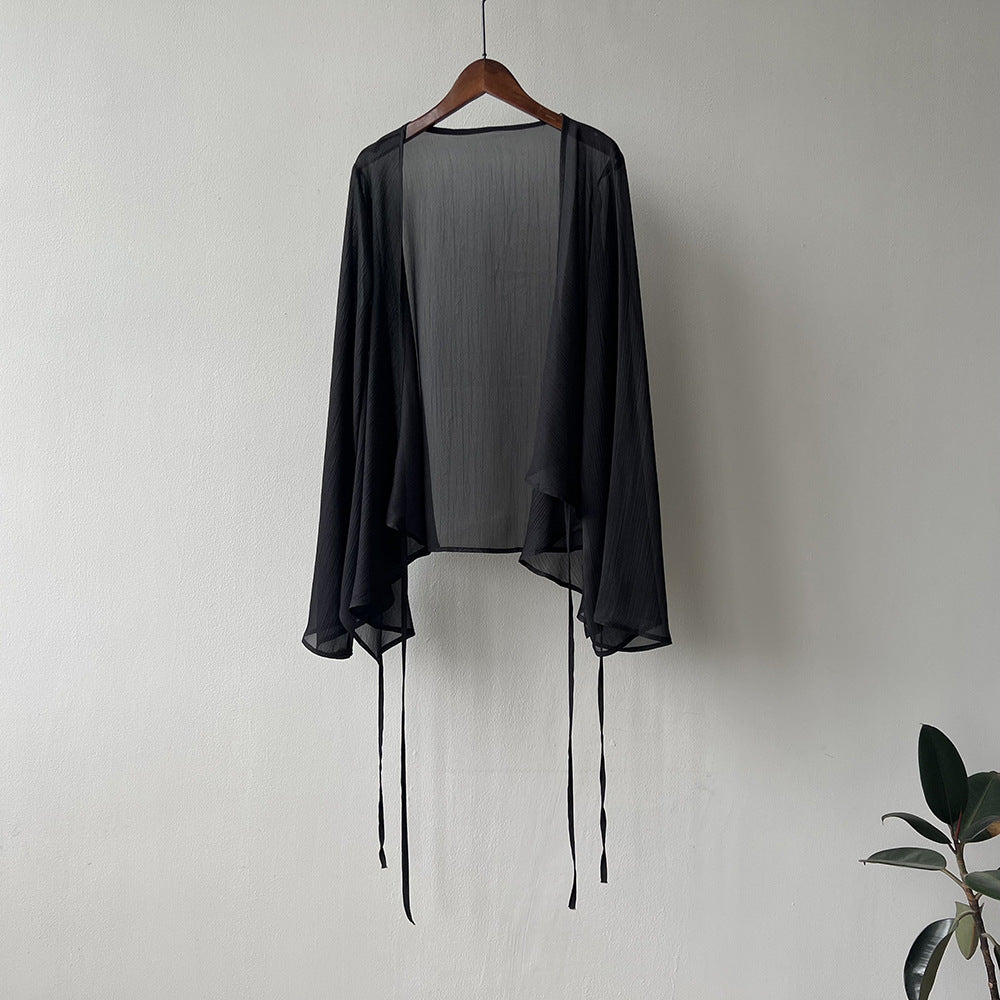 Licht damesvest met open voorkant