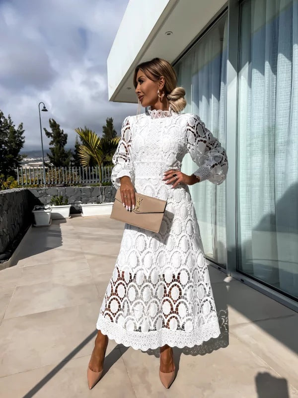 Women's Elegant Lace Bodycon Dress - Stylish Fit-Metro Lane Plaza