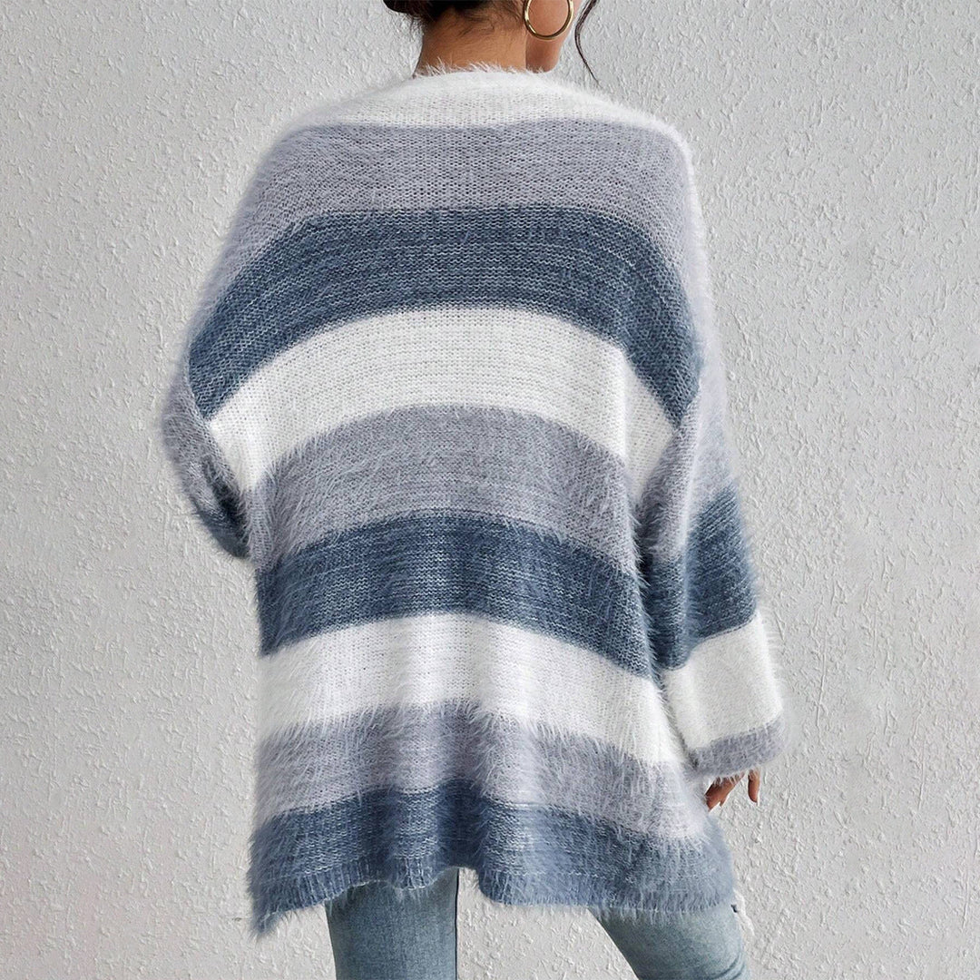 Oversized strikket cardigan-sweater til kvinder
